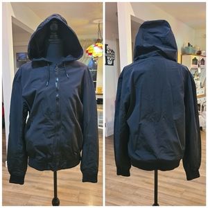 NWOT'S! LABEL OF GRADED GOODS/H&M- Mens Black Hooded Windbreaker Jacket - Size M